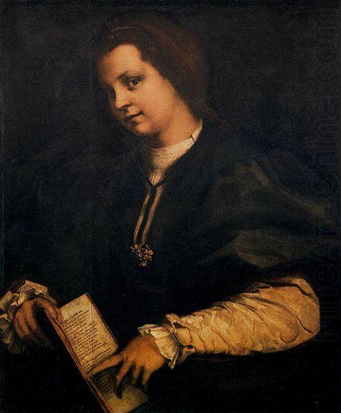 Andrea del Sarto Portrait of a Lady with a Book china oil painting image